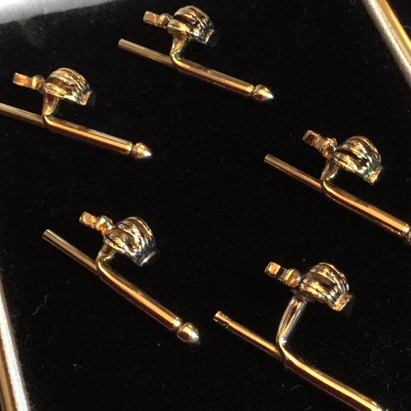 Antique CROWNS French Cufflinks or Fasteners - Picture 3 of 6